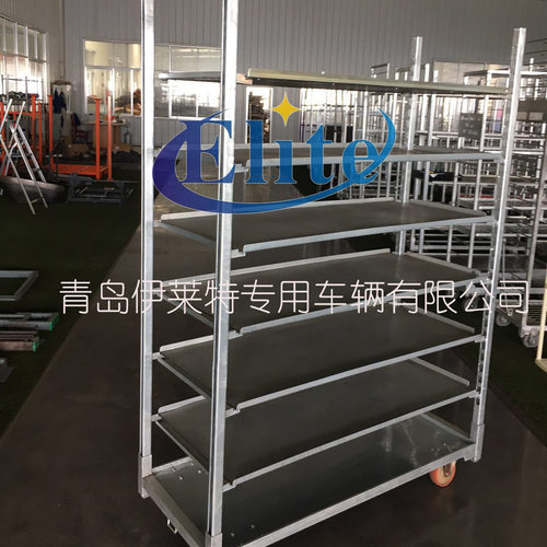 可拆卸可移动育苗车 环氧地坪可用橡胶轮花车 农业周转工具车