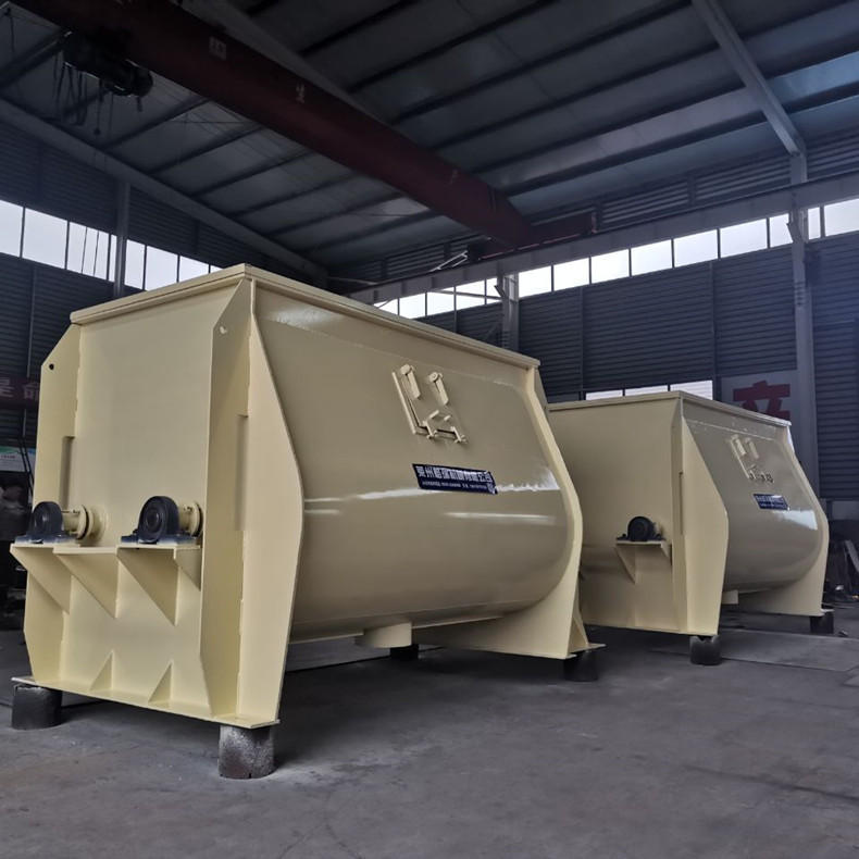 鲁格瑞供双轴搅拌机 干粉砂浆混合机 卧式双轴桨叶搅拌机