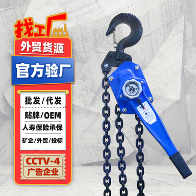 定制手扳葫芦一吨0.75t1.5t3t6t9吨3m6m9米手动链条式手板葫芦