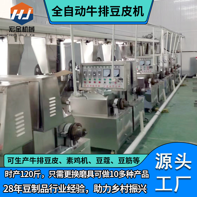 牛排豆皮机多功能一机多用 宏金蛋白肉机可生产多种产品 生产厂家