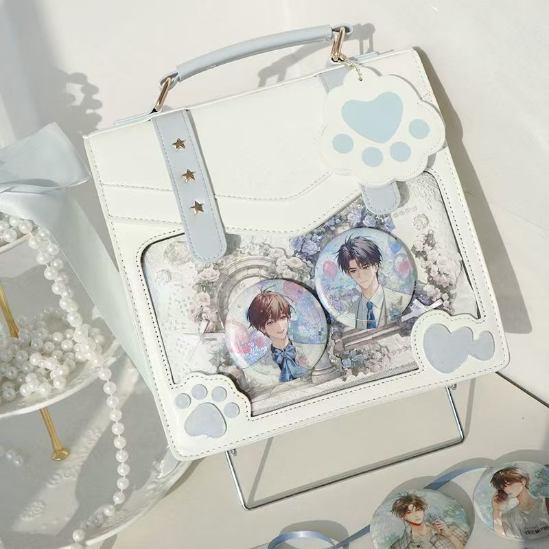 原创痛包双肩包二次元大容量斜挎包小食量单肩包吧唧包透明包娃包,箱包皮具/热销女包/男包,痛包,淘宝优惠券,粉丝福利购,淘宝优惠卷