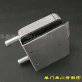 玻璃门锁免开孔商铺玻璃锁双门单门地锁推拉双开门锁具插销无框锁