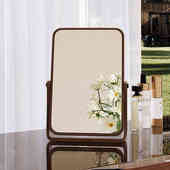 实木化妆镜台式 桌面旋转梳妆镜卧室2024轻奢现代简约梳妆台小镜子