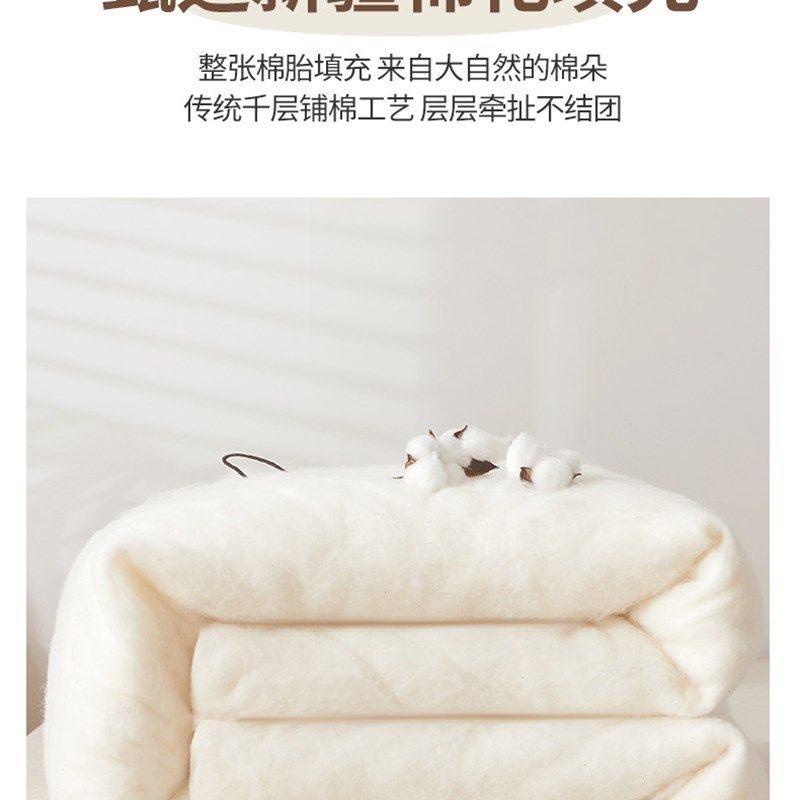 高品质新疆长绒棉纯棉花t被全棉纯棉宿舍春秋冬被芯加厚保暖牀垫,床上用品,棉花被,淘宝优惠券,粉丝福利购,淘宝优惠卷