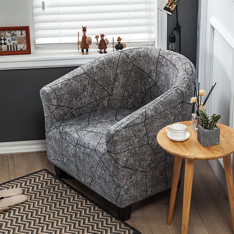 小单人沙发套罩全k包万能套半圆弧形儿童盖布垫卡座独单个沙发椅