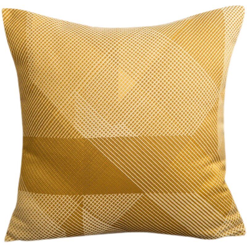 沙发地台床头靠垫躺床上r看电视靠枕轻奢酒店样板间抱枕黄色大尺