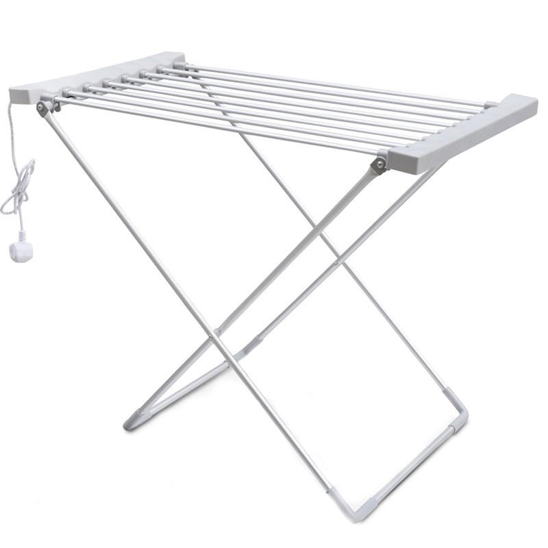 宿舍静音太空铝恒温电加热晾衣架落地折叠式M烘干衣架室内收纳公