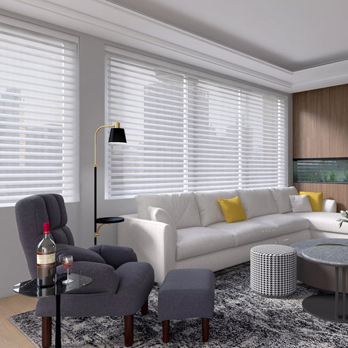 香格里拉帘柔f纱卷帘百叶窗办公室遮光遮阳卷拉式卧室客厅手动窗