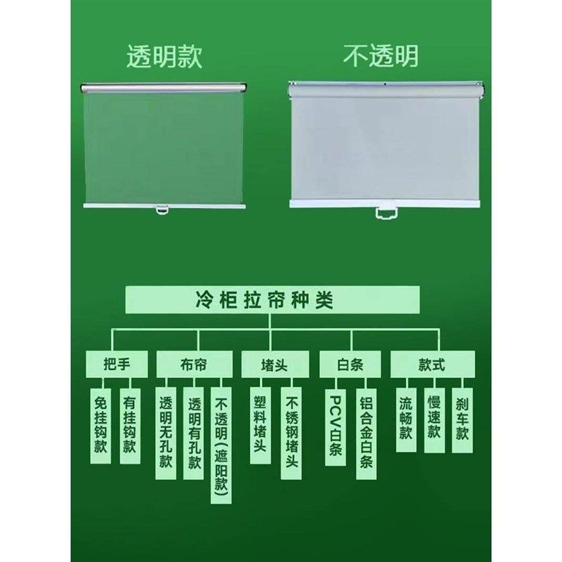 透明塑料a卷帘自动拉帘回弹挡雨厨房窗帘防水防油冷藏柜风幕柜防