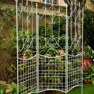 欧式铁艺屏风 花园隔断 高1.8米铁线莲花幕架 植物爬Y藤架 花插片