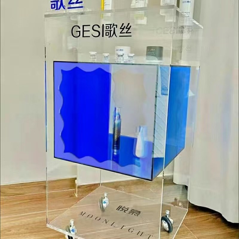 美容推车美容院高档透明亚克力底A座可移动置物架手推车多层工具