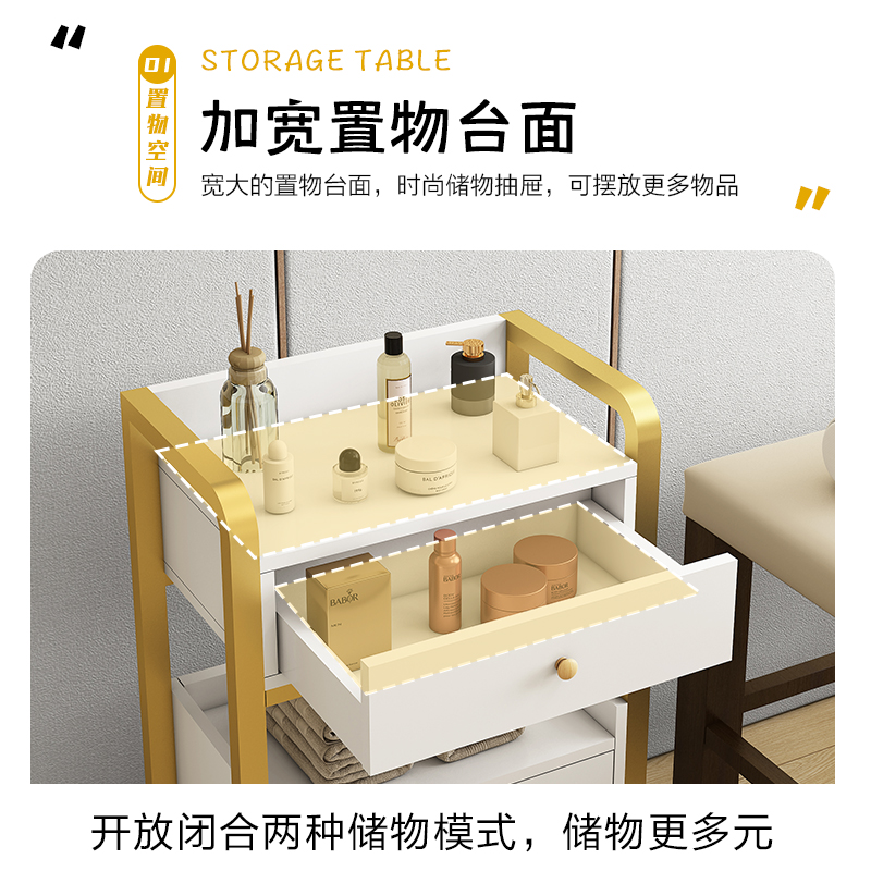 美容院仪a器专用小推车理发店烫染工具车美发店发廊工具柜子置物