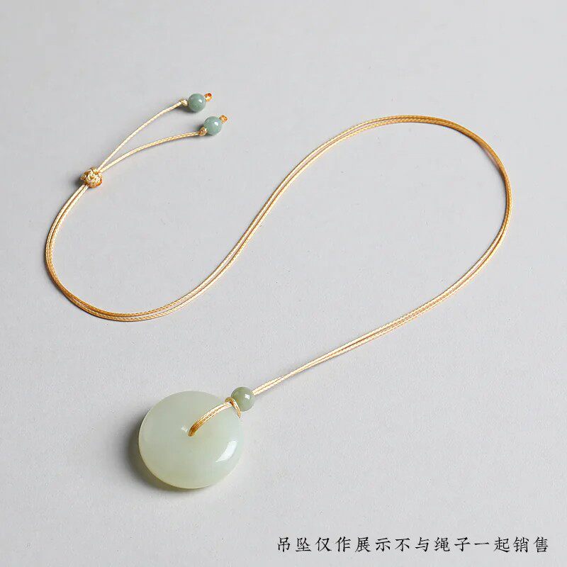 细皮绳免绑平安扣玉吊坠项链绳