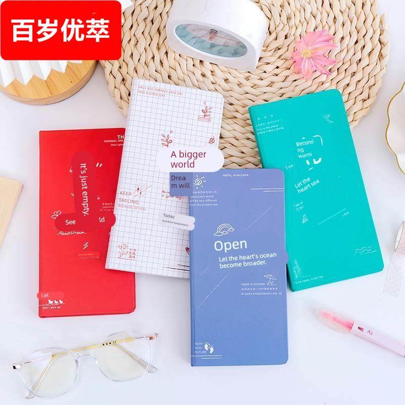 风便携方格手账本子网格长条随身笔记工作记录学生小抄硬面本