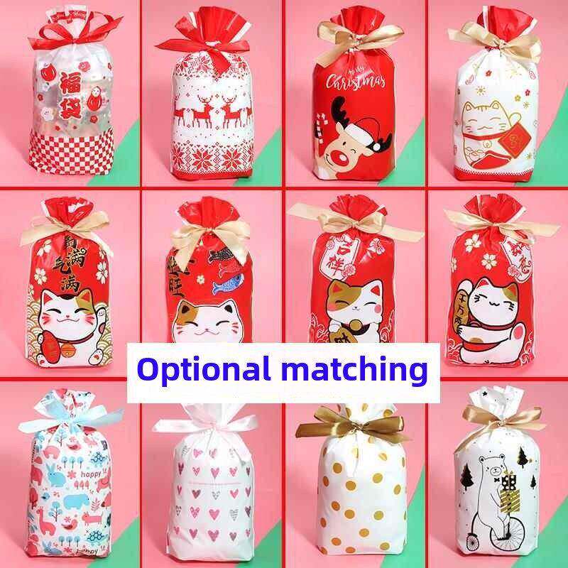 牛奶枣牛轧糖雪花糕点包装袋圣诞礼物零食拉绳自封袋烘烤零食袋