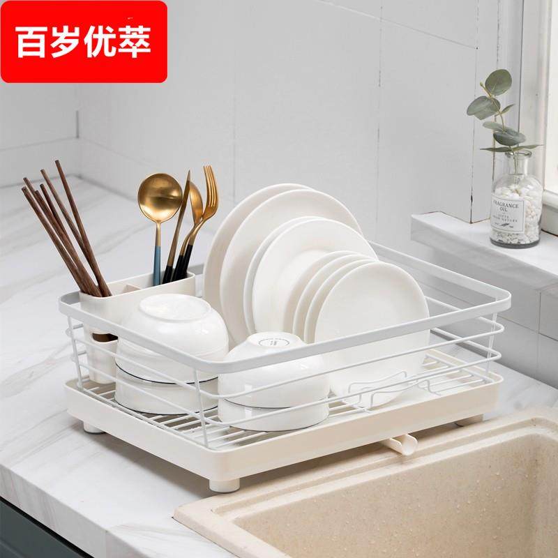 厨房家用碗碟收纳架晾放碗盘沥水碗架台面碗筷置物架洗碗池滤水篮