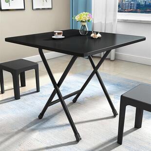 宿舍吃饭桌子落地下正方形折叠四方火锅小桌子四人家用出租屋简易