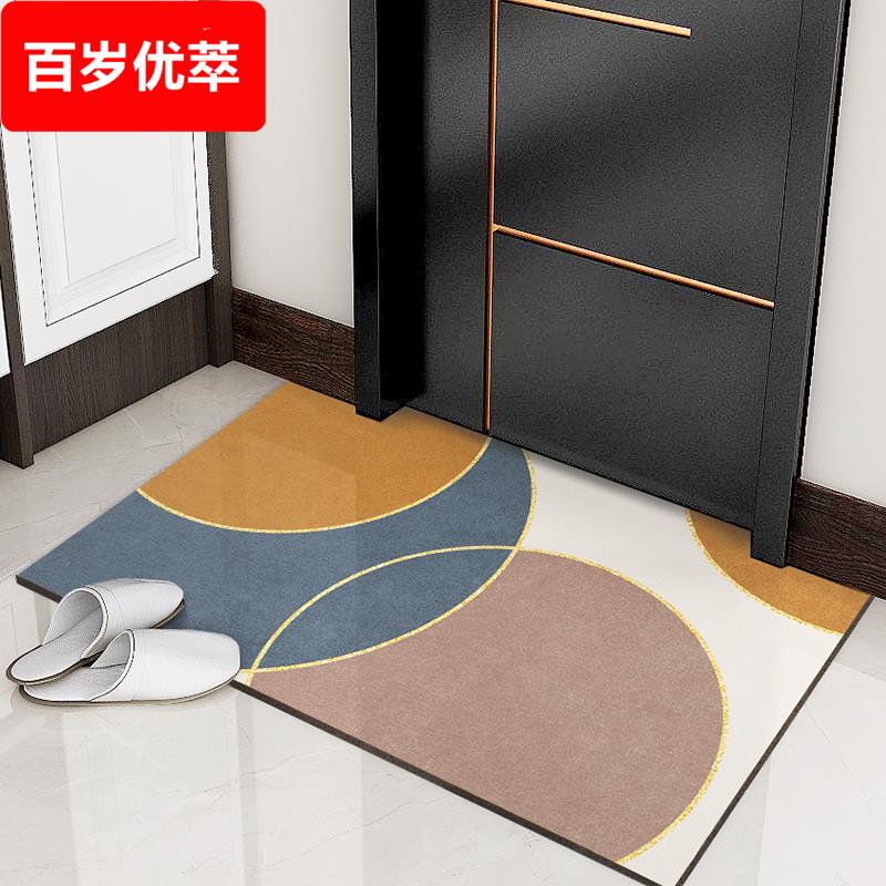 轻奢皮革地垫入户门垫简约现代进门门口家用脚垫可擦免洗玄关地毯