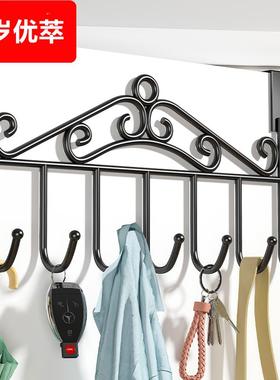 入户门口玄关放钥匙摆件置物架卧室门后衣架装饰挂锁匙的收纳挂钩
