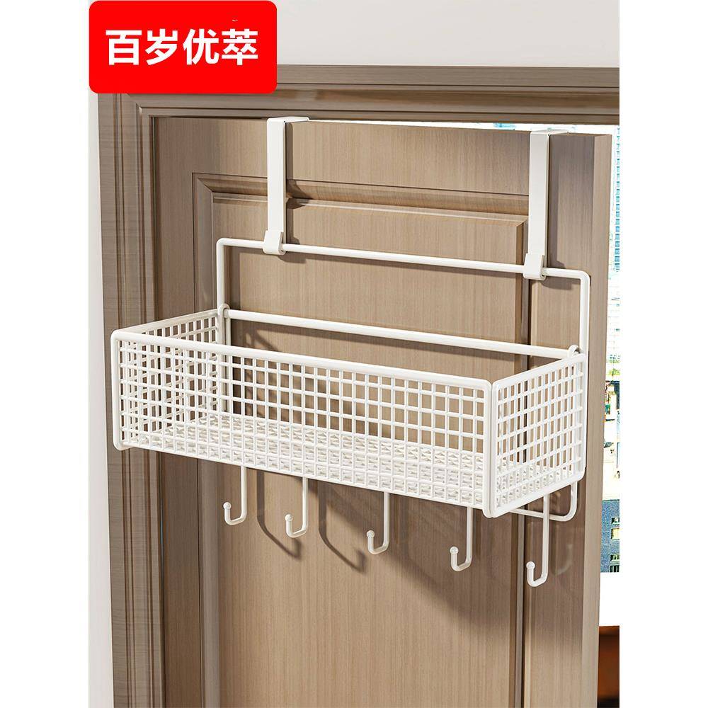 门后置物架免打孔挂衣架壁挂墙上挂钩卧室门口侧挂衣架玄关衣帽架