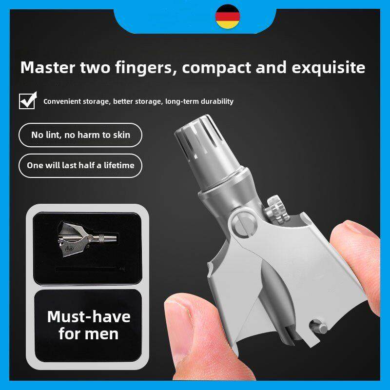 德国精工鼻毛修剪器男士圆头手动不锈钢小剪刀全身水洗剪鼻毛神器