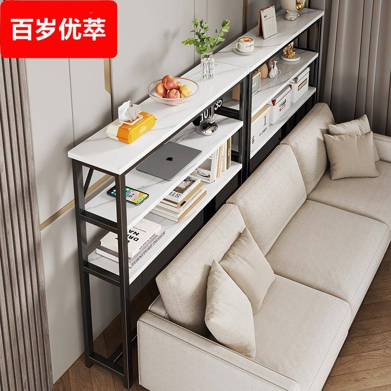 门后超薄置物架卧室床尾头床边长条桌家用客厅沙发后夹缝收纳柜子