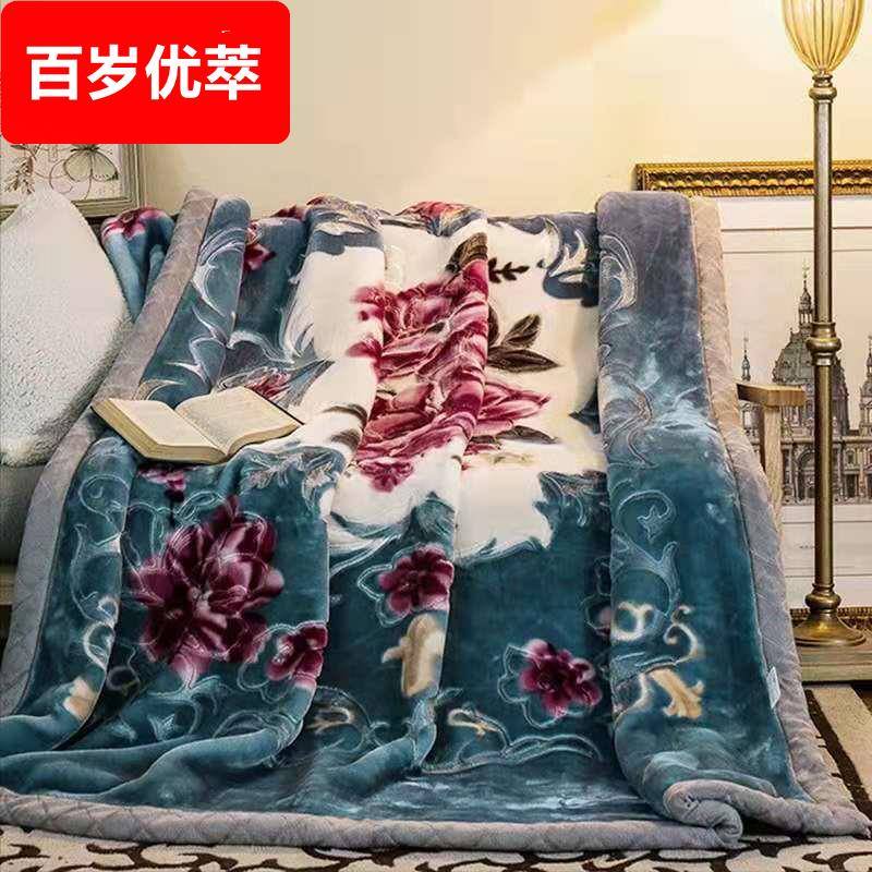 5D雕花绒毛毯 婚庆大红双层加厚冬季毯子 结婚礼品双人盖毯被