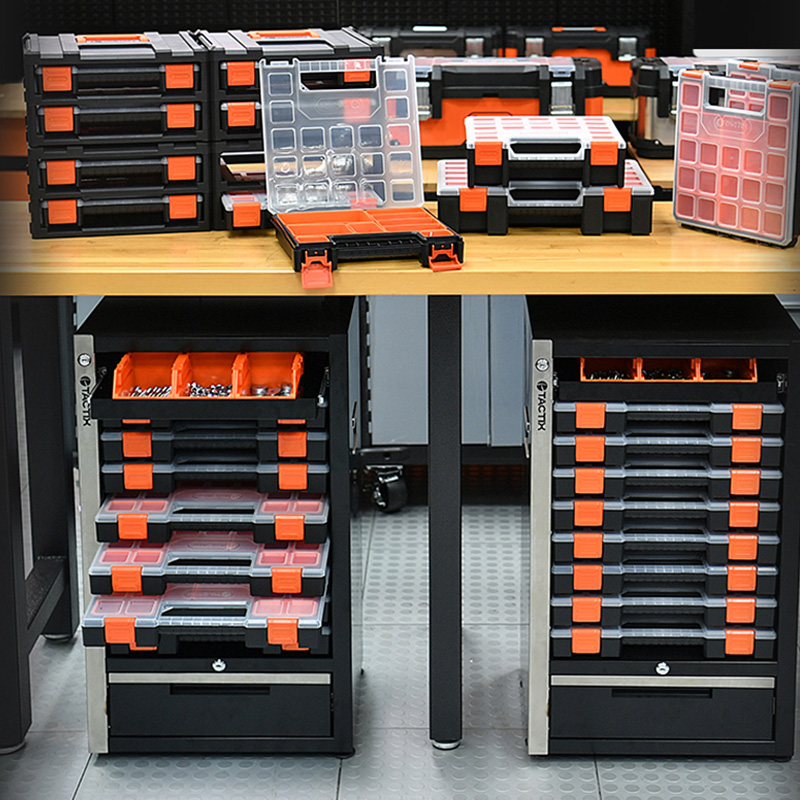 拓为螺丝收纳盒多格小盒子塑x料螺丝盘配件电子元器件分隔式零件