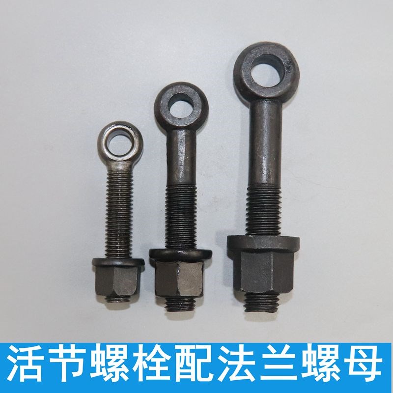 活节螺丝螺栓 鱼眼带孔吊环螺丝螺栓 配套法S兰螺母 带垫螺母