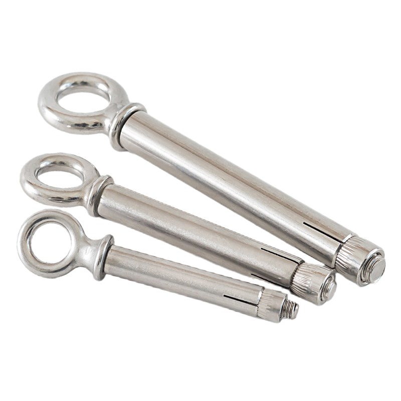 吊环内膨胀螺丝 304不锈s钢带圈膨胀钩羊眼拉爆螺丝挂钩秋千钩M6M