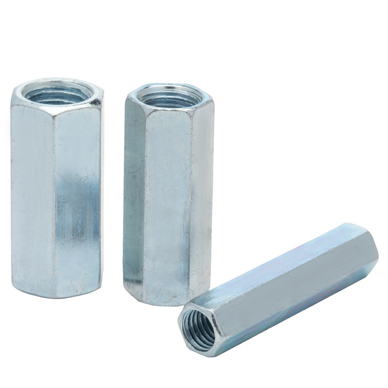 镀锌加长圆柱型接头螺母六角s螺母螺丝杆M4M5M6M8M10M36连接螺丝