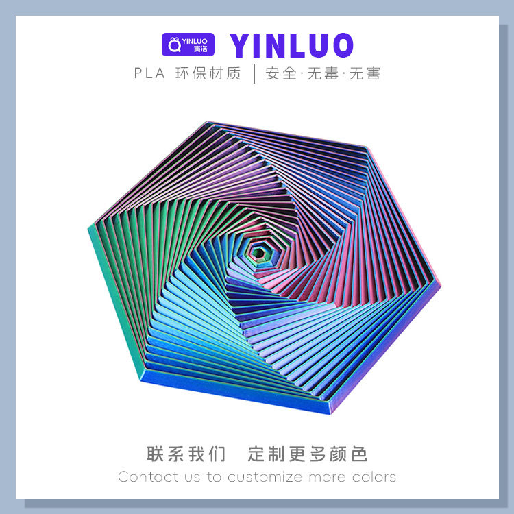 跨界3d打印分形烦躁六边形解压 fractal fidget hexagon玩具