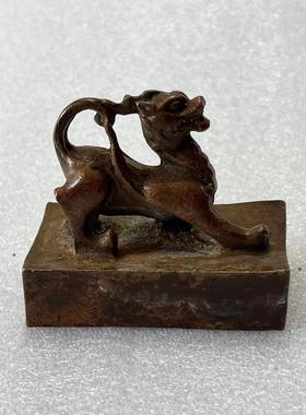 古董古玩仿古铜加厚印章怀旧章子家用复古工艺乡下老物件