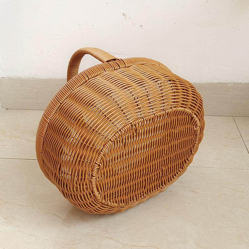 椭圆形收纳篮礼品包装篮果篮花篮仿藤塑料篮女神节花篮户外野餐篮,收纳整理,购物袋/环保袋/帆布袋,淘宝优惠券,粉丝福利购,淘宝优惠卷