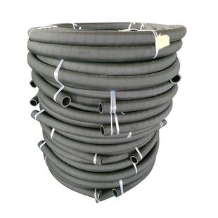 黑色夹布胶管 农业排灌加厚橡胶管道 12M细长柔软夹布排水橡胶管