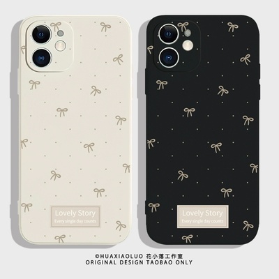 波点蝶结适用小米civi5/4pro手机壳9/8/6新款cc9pro磨砂8se青春版6x薄civi2/3/1s防摔男女mix4全包黑鲨5硅胶