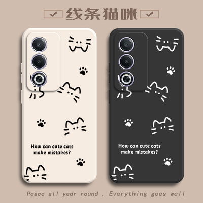 适用OPPOA3x手机壳透明OPPO A3X5G不发黄新款OPPOAX保护套OPA/OPPA硅胶软OPP0PP0PPO全包防摔OPOPA女简约猫咪