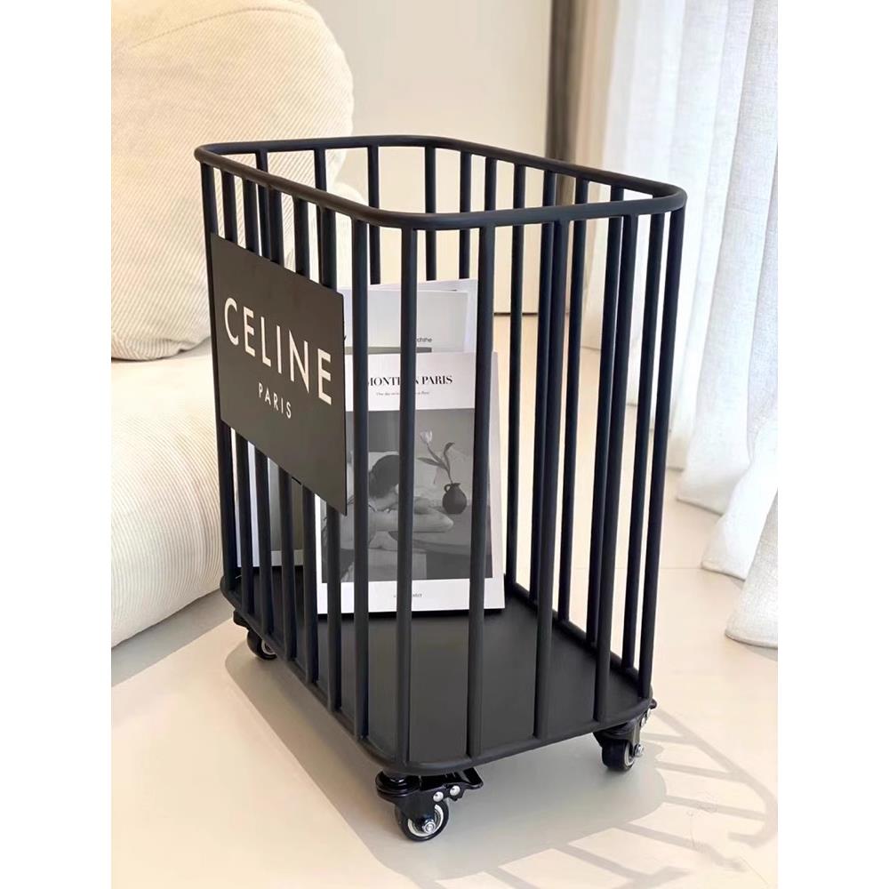 瑜伽垫收纳筐带轮泡沫轴家用运动健身器材收纳篮收纳筒推车置物架