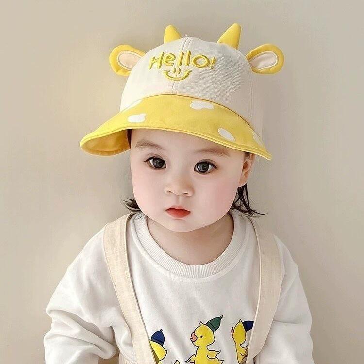婴儿防晒帽子春夏薄款大帽檐宝宝遮阳帽可爱洋气小男孩女童太阳帽
