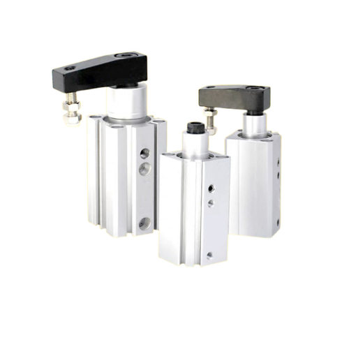 气动旋转夹紧气缸QCK/MKB16/32-10L-20R/25/40/50/63转角下压90度