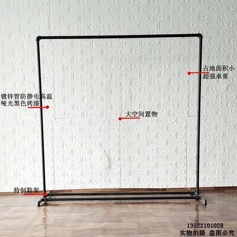 服装展示架龙门复古衣帽单杠双杠包邮落地镀锌水管夜市晾衣架库房