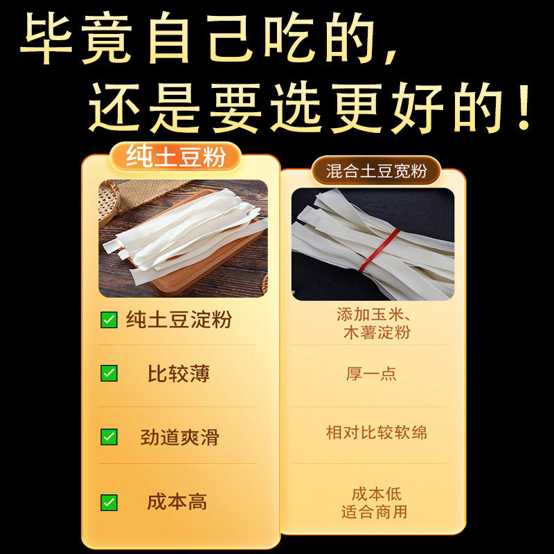 定西宽粉纯土豆粉甘肃特产天水麻辣烫流汁大宽洋芋火锅食材干粉条