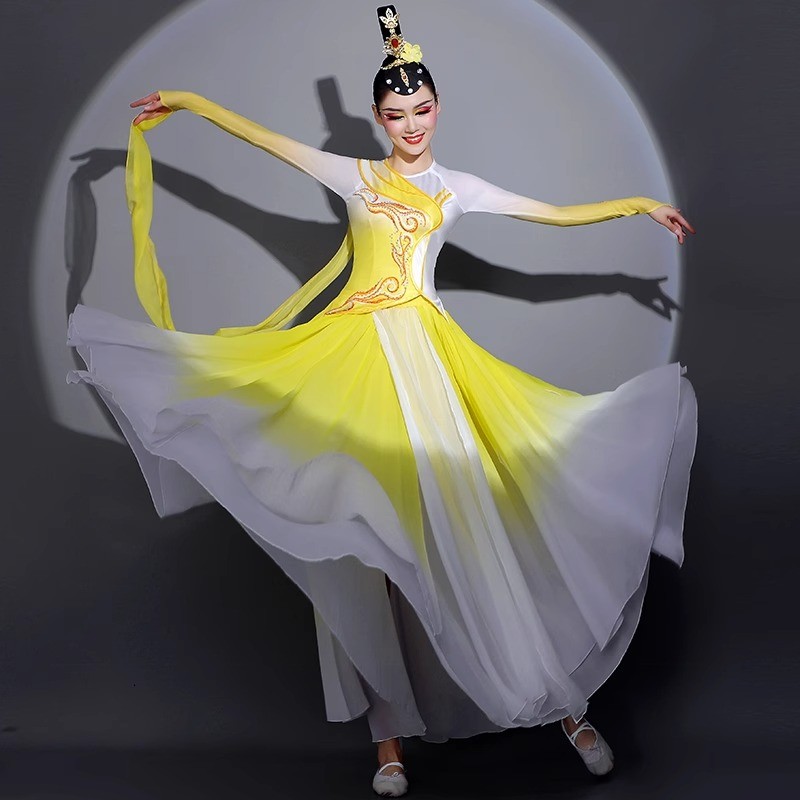 现货水月洛神古典舞蹈演出服女飘逸2025新款桃李杯汉唐艺考扇子舞