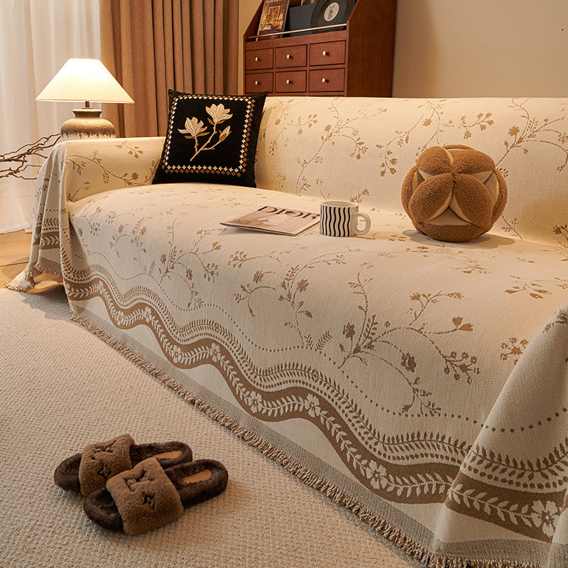 复古法式沙发盖布轻奢高级感四季通用全包沙发巾一整张毯套罩全盖