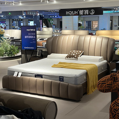 布鲁迪主卧大床现代轻奢2米x2米2双人主卧2025年新款婚床高级真皮