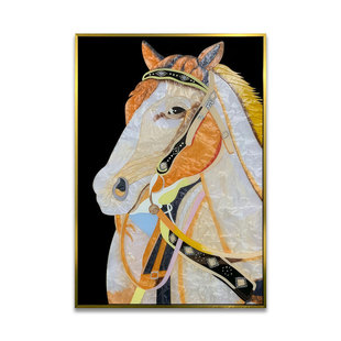 匠龙饰家现代珐琅彩装饰画玄关画走廊过道别墅挂画厂家批发