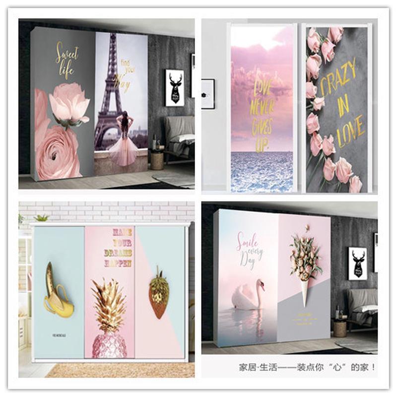 加厚包门贴纸整张木门翻新自粘卧室个性创意房间北欧装饰防水宿舍
