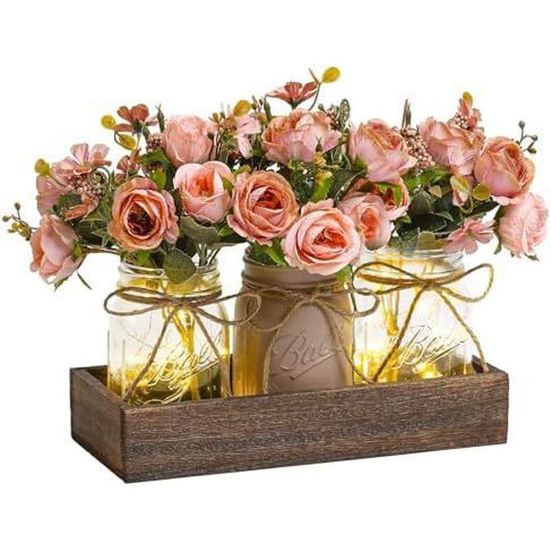 花逸梅森装饰灯瓶餐桌壁炉托盘花装饰套装梅森瓶花灯套装装饰,农机/农具/农膜,播种栽苗器/地膜机,淘宝优惠券,粉丝福利购,淘宝优惠卷