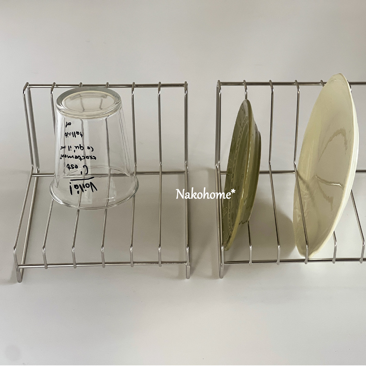Nakohome*304不锈钢厨房碗碟架 盘子整理分类收纳架 碟子置放沥水