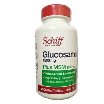 现货/美国Schiff Glucosamine中老年关节保护氨糖维骨力150粒绿瓶